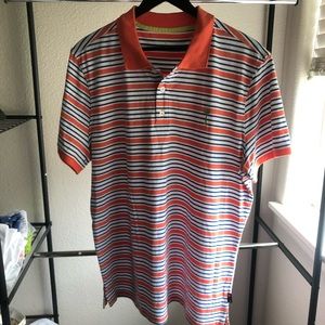 Striped Margaritaville Short Sleeve Polo Shirt size L